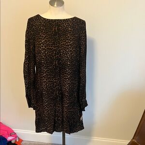 GAP Leopard Print Casual Dress - Black and Brown